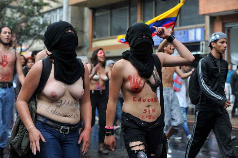 COLOMBIA-STUDENTS-PROTEST